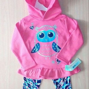 Ropa de Bangladesh Original de marca Baby Girls Top Bottom Hoodie Set Nuevo stock Lote/Envío Cancelar Material de algodón Primavera - Product Image 1