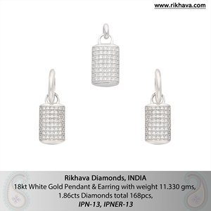 Livraison gratuite sur l'ensemble de pendentifs en diamant Droits d'importation et taxes supportés par le client 2000 $ + achats requis pour les boucles d'oreilles en diamant - Product Image 2