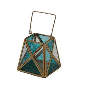 Lanterne de bougie en filigrane avec verre pour décoration de noël - Product Image 1