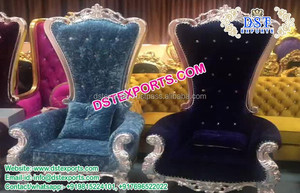 เก้าอี้เจ้าบ่าวเจ้าสาวสีชมพูโลหะแกะสลัก งานแต่งงานแบบอินเดีย ดีไซน์ล่าสุด เฟอร์นิเจอร์งานแต่งงานแบบบอลลีวูด ของตกแต่งงานแต่งงานแบบอินเดีย สหรัฐอเมริกา - Product Image 6