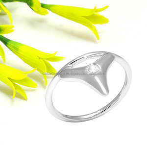 Anillo de Zirconia cúbica de la mejor calidad, proveedor de Plata de Ley 925 sólida, joyería de Cz hecha a mano, anillo de moda de estilo moderno a bajo precio - Product Image 1