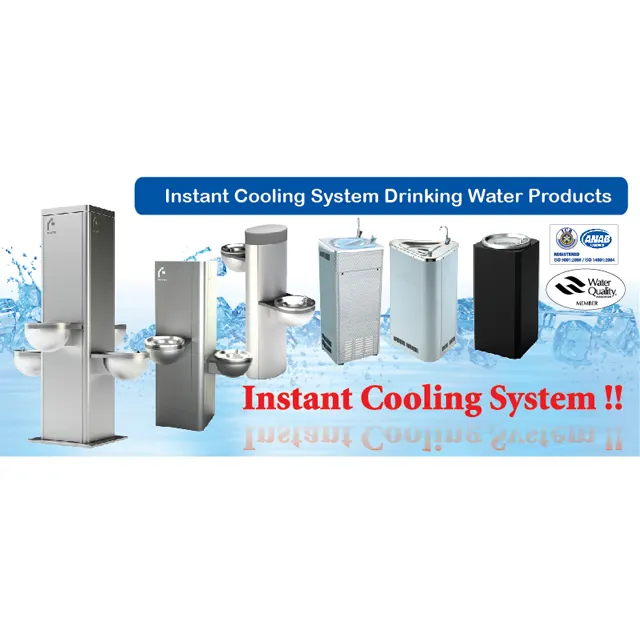 Equipamentos de purificação de água de resfriamento instantâneo para sistema de filtro opcional para uso público