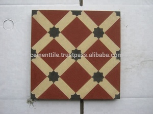 Carrelage en ciment encaustique CTS - Carrelage antidérapant pour sol et mur intérieur, taille 200x200 mm, traitement de surface complet, fabriqué à Ho Chi Minh City - Product Image 2