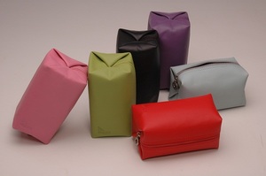 Sac à cosmétiques de voyage en cuir feutre, Portable, Design professionnel, à fermeture éclair - Product Image 4