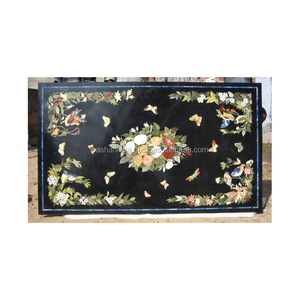 Mesa Rectangular con incrustaciones de mármol - Product Image 1