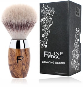 Pinceau de rasage végétalien de qualité supérieure avec brosse pour le visage en cheveux de blaireau pour savon de rasage Pinceaux de rasage végétaliens - Product Image 6