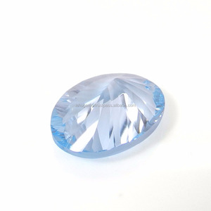 ¡Calidad AAA! Topacio azul cielo 16x12mm ovalado cóncavo corte láser 10,55 CTS piedra preciosa suelta - Product Image 3