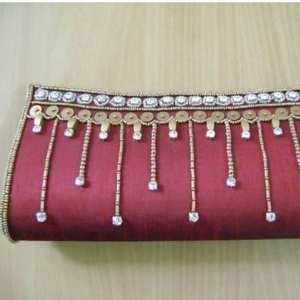 Handcrafted Ladies Wallet Clutch Elegant Beaded <b>Evening</b> <b>Bag</b> with Satin Lining Rhinestone and Silk Fabric for Parties - Product Image 3