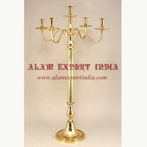 Bougeoir en métal moderne de luxe pour un usage domestique Support simple pour mariages et cadeaux Fabrication d'autres candélabres - Product Image 1