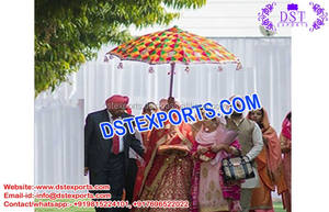 ร่มงานแต่งงานแบบพันจาบ ร่มฟุลคารี ร่มอินเดียแบบดั้งเดิมสำหรับงานเมห์นดี  ร่มสำหรับงานเมห์นดีของชาวมุสลิม  การจัดวางร่มงานเมห์นดีในสวิตเซอร์แลนด์ - Product Image 3