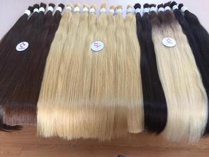 Virgen 26 pulgadas sin silicona Color Rubio Natural textura profunda doble trama cuerpo modelo cabello humano de Vietnam suministro a granel - Product Image 4