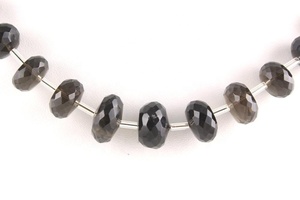 ขายส่งหินสีน้ำตาลสำหรับทำเครื่องประดับ12 "ยาวธรรมชาติหินควอตซ์อัญมณีเหลี่ยมเพชรพลอยไมโครเหลี่ยม - Product Image 5