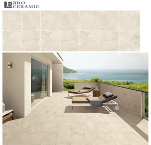 Beige Grijs Non Slip R11 Travertin Look Keramische Outdoor Tegel 20Mm Porselein Outdoor Tegel China