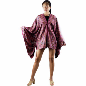 Ropa de mujer de NAPAT, venta al por mayor, Poncho de manga grande, bufanda de algodón, Poncho - Product Image 4