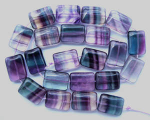 Cuentas rectangulares de alta calidad, cuentas de fluorita arcoíris, collar de cristal para mujer, joyería, cuentas cuadradas de piedras preciosas, proveedor de fabricación de joyas - Product Image 4