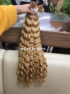 Extensión de cabello rizado con cinta de paypal, cabello 613 Virgen sin procesar, color ombré, venta al por mayor, 5/613 - Product Image 4