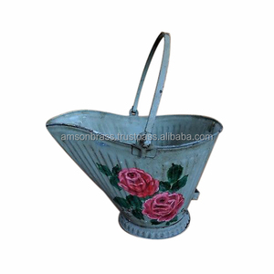 Seau à charbon en fer massif avec poignée en métal lourd, seau à charbon classique - Product Image 2