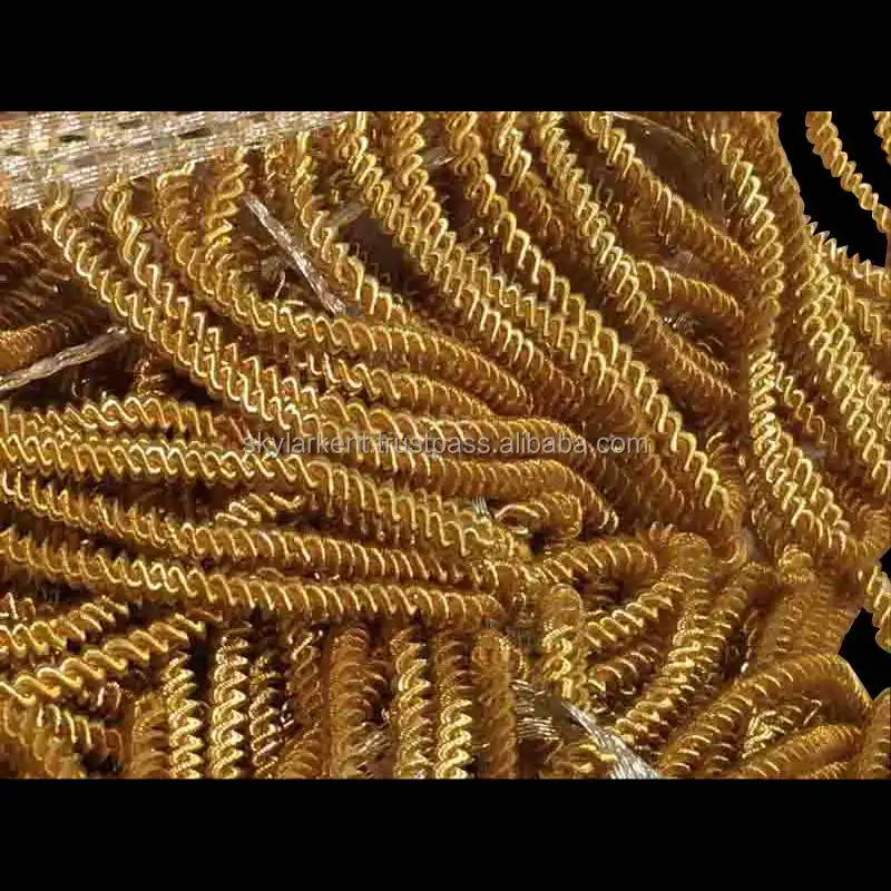 Külçe saçak | gold bullion tel fringe | Yüksek kaliteli altın metalik saçak