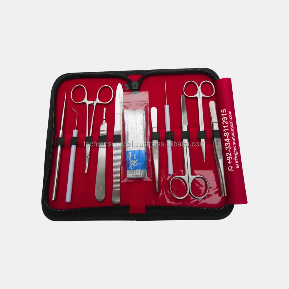 8 Psc Medische Universiteit Student Kleine Chirurgie Chirurgische Dissecting Dissectie Gereedschap Kit Set Iris Schaar B.p Handvat Probe