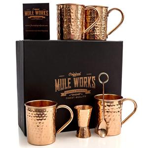 Tasses en cuivre droites antiques pour une boisson saine - Product Image 4