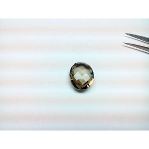 พลอยควอตซ์สโมกกี้ทรงรีขนาด 12x16 มม. สีน้ำตาลธรรมชาติ ผ่านการอบด้วยความร้อน เกรด AAA สำหรับทำเครื่องประดับ - Product Image 6