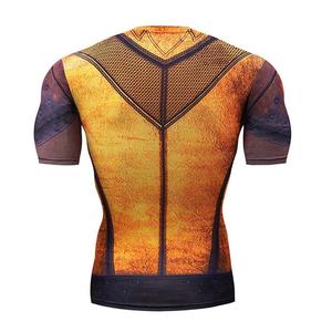 Pantalones de compresión de sublimación para hombre, medias mangas, estilo de impresión 3D, venta al por mayor, camisas MMA para hombre 2024 - Product Image 3