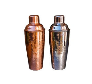 Coctelera de fiesta de acero inoxidable Chapado en cobre martillado, accesorios para vasos de Metal aislados - Product Image 1