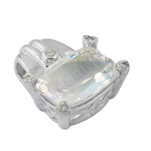 Excepcional colgante de plata 925 con glamorosa piedra preciosa de circón cúbico colgantes y dijes finos regalo de joyería que marca tendencias para ella - Product Image 1