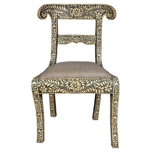 Chaise de salle à manger de style loisirs moderne Mobilier de maison classique avec incrustation d'os pour salon Bureau à domicile disponible en vente de gros - Product Image 4