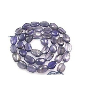 ลูกปัด iolite คุณภาพสูงสร้อยคอคริสตัลควอตซ์ทรงรีสำหรับทำเครื่องประดับสร้อยคอผู้หญิงขายส่ง - Product Image 1