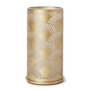 Bougeoir métallique doré en forme de paon, porte-bougie - Product Image 1