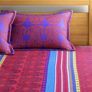 Sábanas teñidas de color rojo y azul, ropa de cama con dos fundas de almohada - Product Image 2