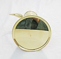 Zahereen BM2 Pichet à eau/bouilloire turque en laiton, reproduction vintage traditionnelle, fait main, avec poignée en métal et couvercle, capacité 1L