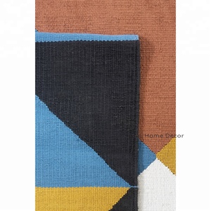 Tapis en coton tissé écologiques modernes pour la décoration du salon et de la chambre à coucher, tapis d'intérieur faits sur mesure en Inde, vente en gros - Product Image 6