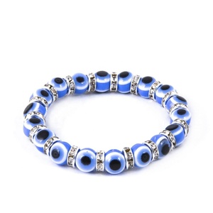Turquoise Plastic Evil Eye Amulet <b>Bead</b> <b>Bracelet</b> From Turkey - Product Image 1