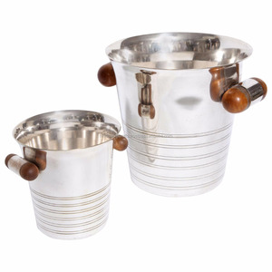 Cubo de hielo martillado de acero inoxidable con mango de cuero PU, Enfriador de vino para PC para Bar, Pub, fabricado y exportado desde la India - Product Image 4