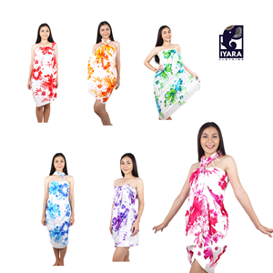 ขายส่งชุดว่ายน้ำ Hibiscus ชายหาดปกคลุมโสร่ง - Product Image 4