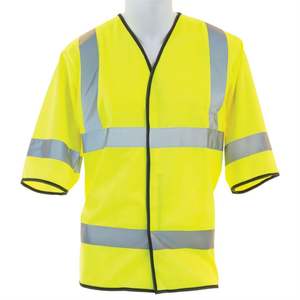 ANSI 100% Poliéster Media manga Chaleco DE SEGURIDAD reflectante Chaleco de advertencia - Product Image 3