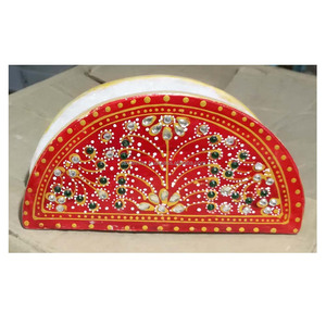 Porte-cartes coloré rouge en marbre blanc, Design Unique utilisé pour un porte-cartes en marbre de haute qualité - Product Image 1