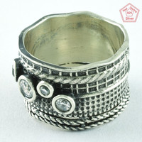 Bague en argent sterling 925 avec zircon et pierres précieuses pour mariage, anniversaire et occasions spéciales