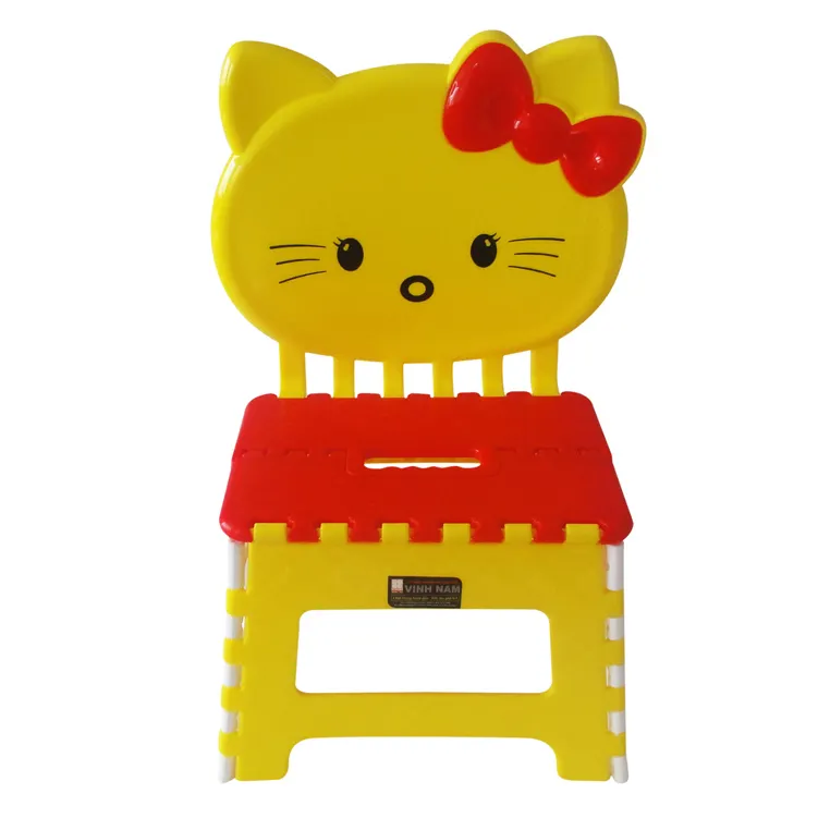 Groothandel Top Selling Opvouwbare Stoel Kleuterschool Meubels Custom Design Kitty Plastic Klapstoel Voor Kinderen