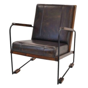 Silla Industrial de hierro y cuero, superventas - Product Image 4