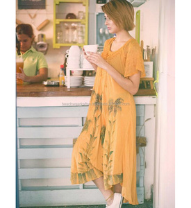 Vestido largo playero con pincel para chica joven, traje playero para playa, Picnic - Product Image 1