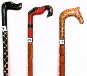 Bastón de madera hecho a mano con mango de Animal y pájaro, bastón para caminar de madera con mango de animal - Product Image 1