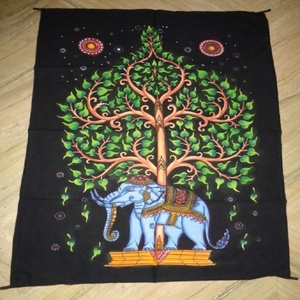 Tapiz de pared pintado a mano mixto, tapiz decorativo indio para colgar en la pared, tapiz impreso hecho a mano al por mayor - Product Image 2