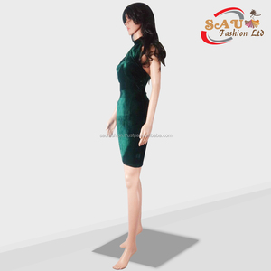 Tosa ผลิตภัณฑ์ยอดนิยม2022มาใหม่ตาข่ายกลวงออกยืนคอเสื้อ Rhinestone หนักเซ็กซี่มินิชุดค็อกเทล - Product Image 5