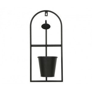 Maceta de metal de alta calidad moderna maceta soporte negro con recubrimiento en polvo para uso en interiores y exteriores para el hogar y el jardín - Product Image 1