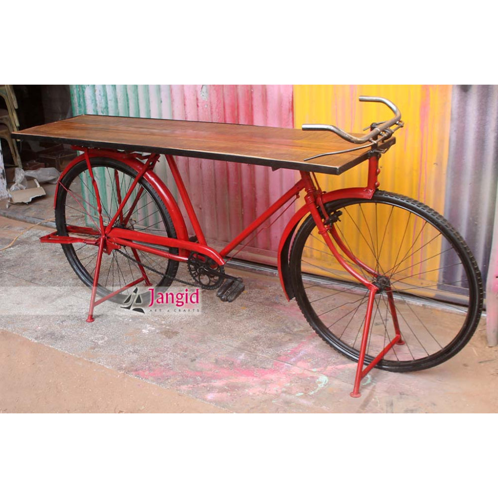 Indio Vintage restauración bicicleta reciclado de mesa de Bar