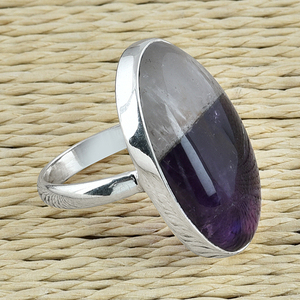 Romántico anillo de Plata de Ley 925, piedra preciosa de amatista ovalada, anillo Chapado en plata de moda para boda, aniversario, fiesta de compromiso - Product Image 3