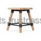 Vente à chaud Tabouret carré bas en bois massif moderne facile à placer pour une utilisation intérieure ou extérieure pour les armoires d'hôtel de salon à manger - Product Image 4